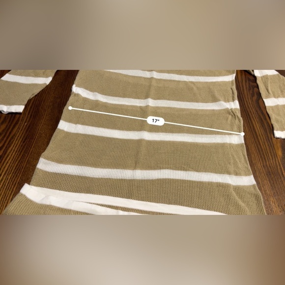 Tommy Bahama Striped Swimsuit Cover Top Sand White Sz large long sleeve coastal - Picture 13 of 16